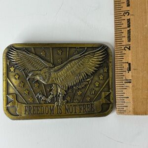 Freedom Is Not Free Belt Buckle Eagle Stars Stripes Patriot Sponsor 2014